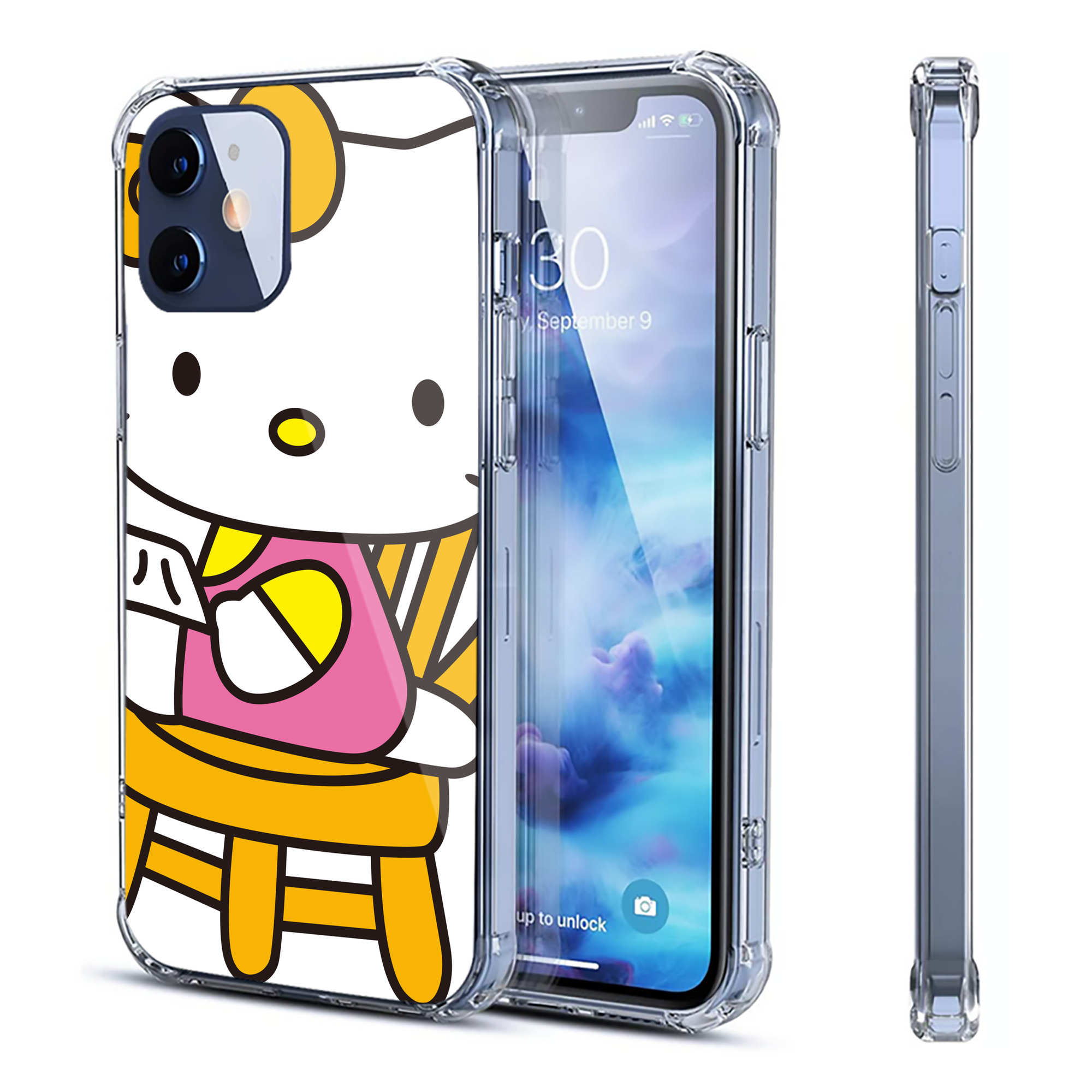 （画像用） Hello Kitty ハローキティ 【iPhone 12シリーズ対応】透明スマホケース（クリアソフトケース）